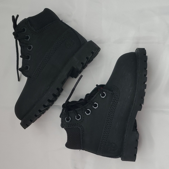 Toddler Timberland Waterproof Leather Boots Black - Picture 3 of 7